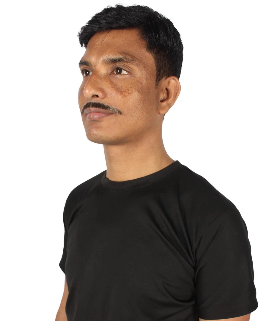 HPO Adult Men's Borat Fake Synthetic Hair Mustache | Multicolor Color Options 30 HPO Adult Men's Borat Fake Synthetic Hair Mustache | Multicolor Color Options