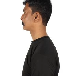 HPO Men's Borat Fake Human Hair Cowboy Mustache (Dark Black) 25 HPO Men's Borat Fake Human Hair Cowboy Mustache (Dark Black)