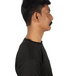 HPO Men's Borat Fake Human Hair Cowboy Mustache (Dark Black) 26 HPO Men's Borat Fake Human Hair Cowboy Mustache (Dark Black)