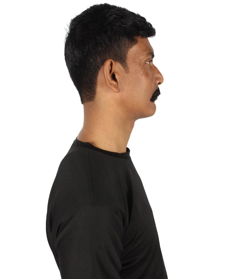 HPO Men's Borat Fake Human Hair Cowboy Mustache (Dark Black) 13 HPO Men's Borat Fake Human Hair Cowboy Mustache (Dark Black)