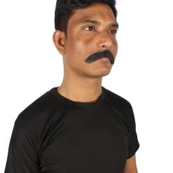 HPO Men's Borat Fake Human Hair Cowboy Mustache (Dark Black) 27 HPO Men's Borat Fake Human Hair Cowboy Mustache (Dark Black)