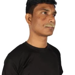 HPO Men's Human Hair Mustache Cosplay Facial Hair