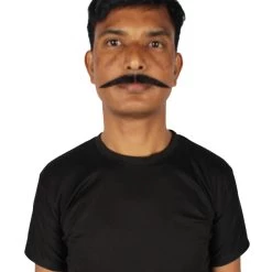 HPO Men's Human Hair Mustache Cosplay Facial Hair