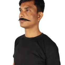 HPO Men's Human Hair Mustache Cosplay Facial Hair