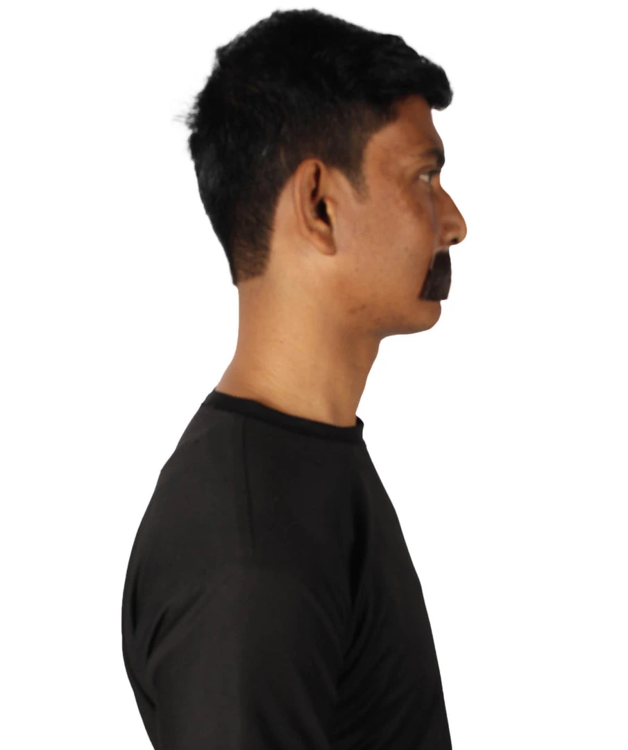 HPO Men's Human Hair Mustache Cosplay Facial Hair 37 HPO Men's Human Hair Mustache Cosplay Facial Hair