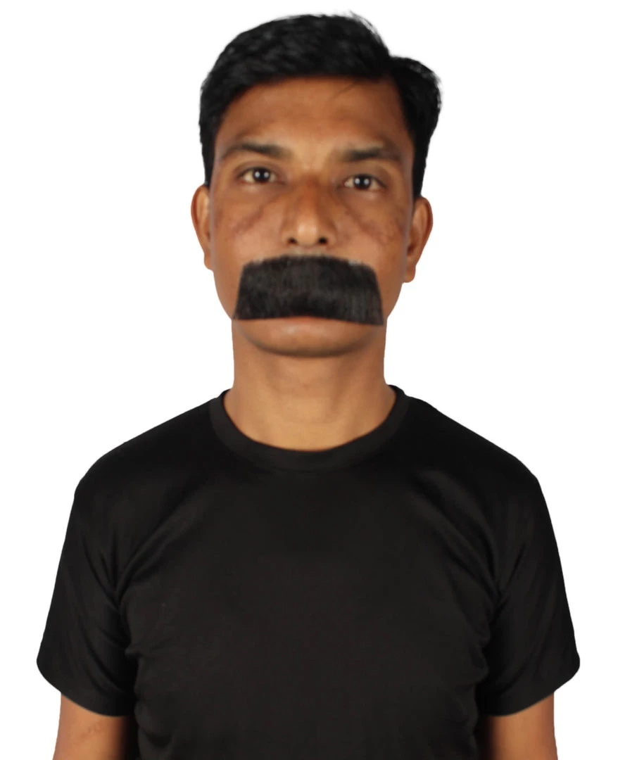 HPO Men's Human Hair Mustache Cosplay Facial Hair 39 HPO Men's Human Hair Mustache Cosplay Facial Hair