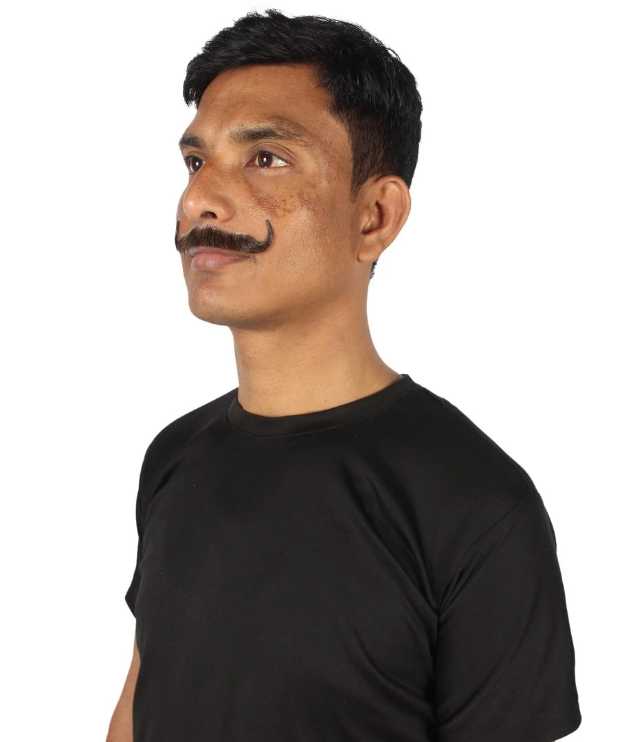 HPO Men's Human Hair Mustache Cosplay Facial Hair 23 HPO Men's Human Hair Mustache Cosplay Facial Hair