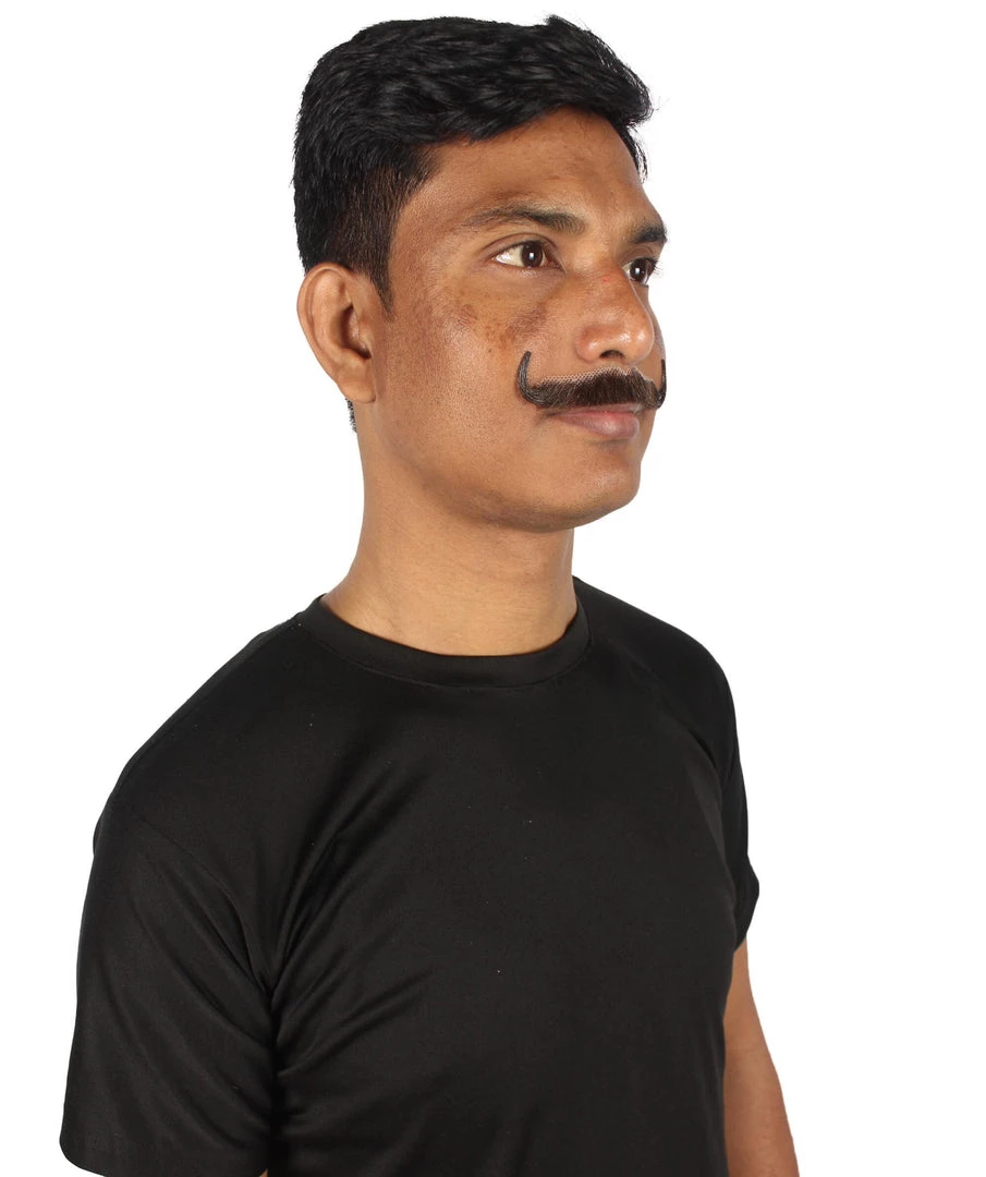 HPO Men's Human Hair Mustache Cosplay Facial Hair 26 HPO Men's Human Hair Mustache Cosplay Facial Hair