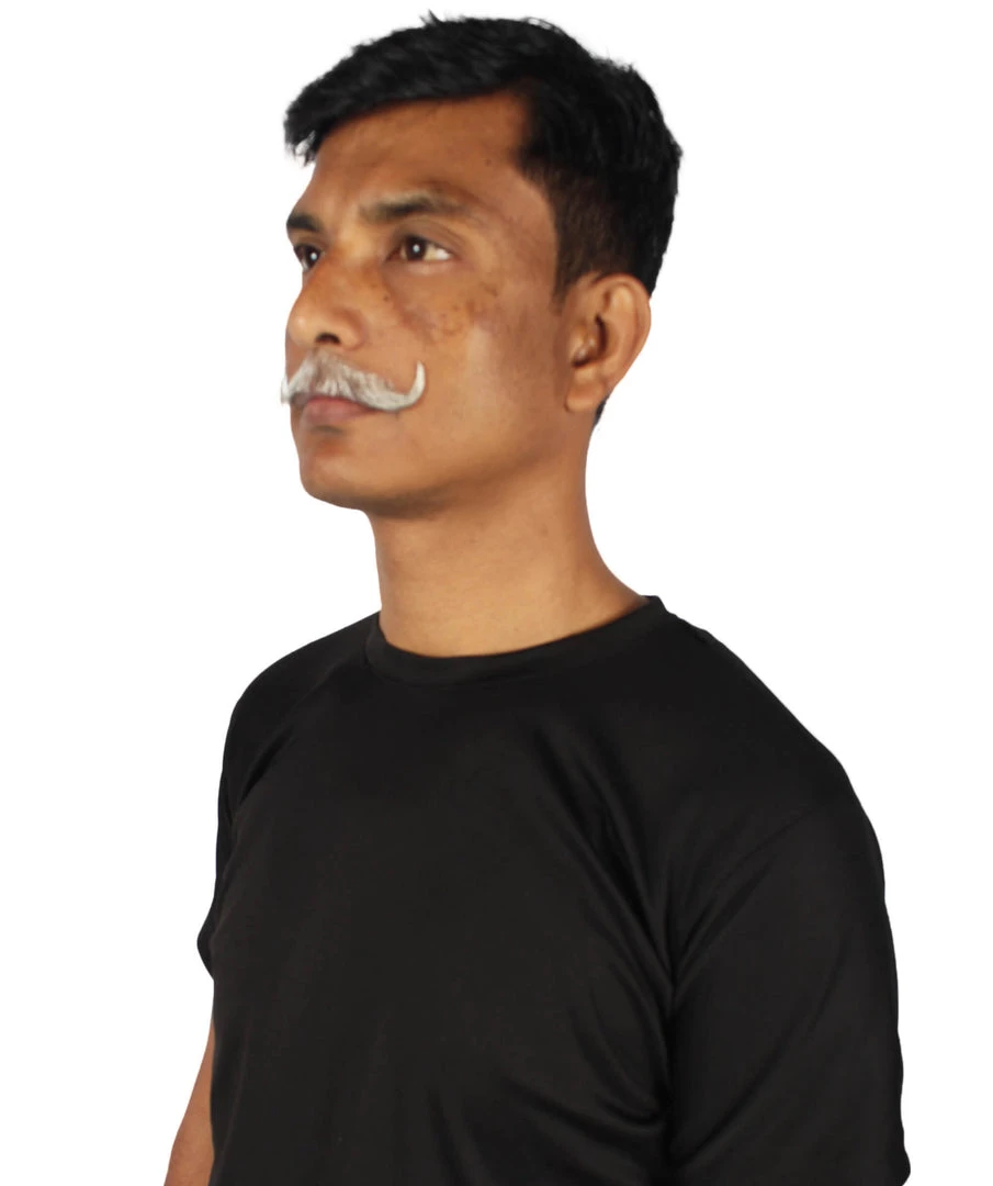 HPO Men's Human Hair Mustache Cosplay Facial Hair 28 HPO Men's Human Hair Mustache Cosplay Facial Hair