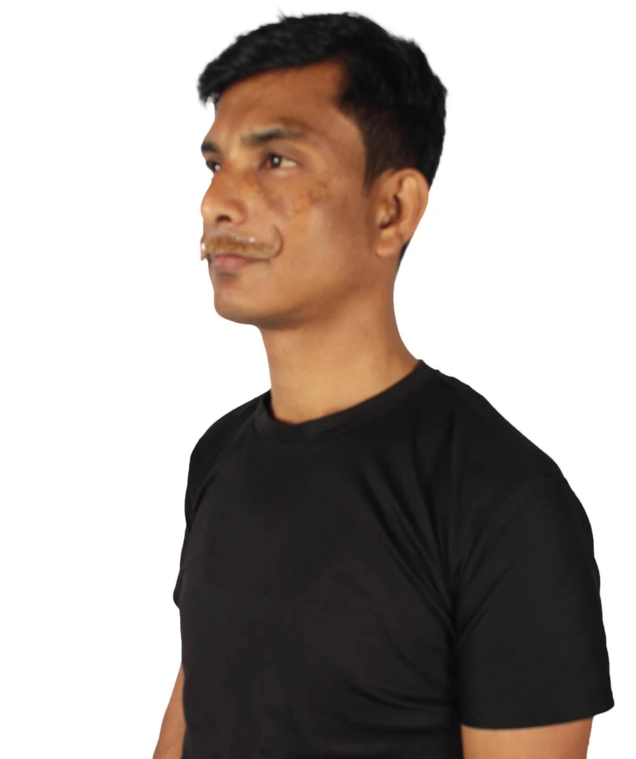 HPO Men's Human Hair Mustache Cosplay Facial Hair 38 HPO Men's Human Hair Mustache Cosplay Facial Hair