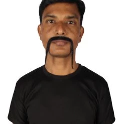 HPO Adult Men's Fu Manchu Fake Human Hair Mustache 35 HPO Adult Men's Fu Manchu Fake Human Hair Mustache