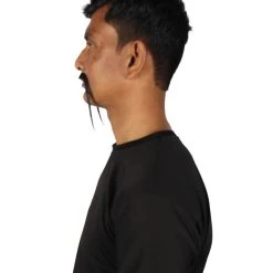 HPO Adult Men's Fu Manchu Fake Human Hair Mustache 37 HPO Adult Men's Fu Manchu Fake Human Hair Mustache