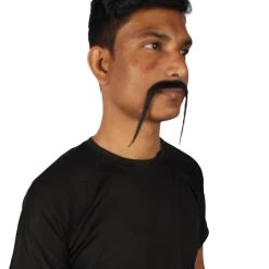 HPO Adult Men's Fu Manchu Fake Human Hair Mustache 39 HPO Adult Men's Fu Manchu Fake Human Hair Mustache