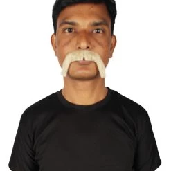 HPO Men's Human Hair Mustache Cosplay Facial Hair