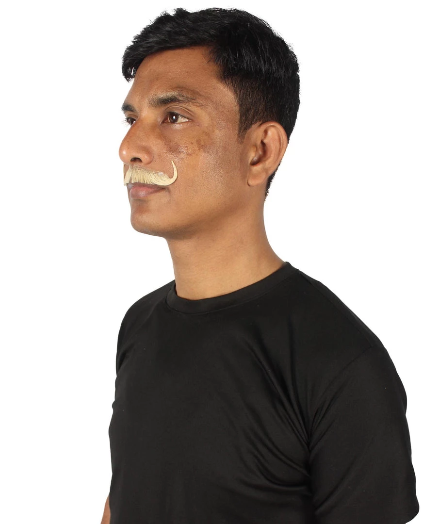 HPO Men's Human Hair Mustache Cosplay Facial Hair 43 HPO Men's Human Hair Mustache Cosplay Facial Hair