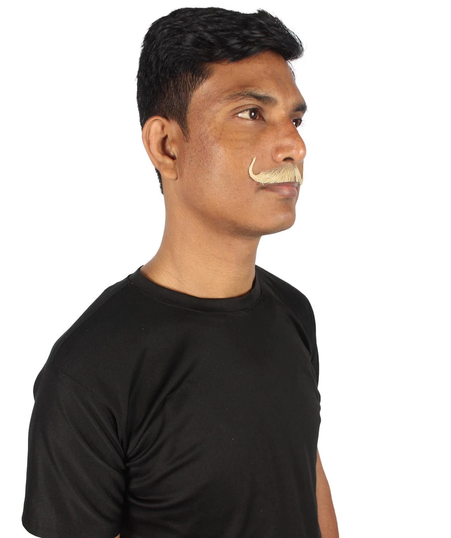 HPO Men's Human Hair Mustache Cosplay Facial Hair 46 HPO Men's Human Hair Mustache Cosplay Facial Hair