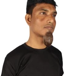 HPO Men's Goatee Synthetic Fiber With Human Hair Blend Beard