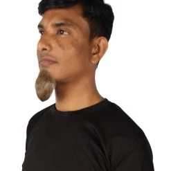 HPO Men's Goatee Synthetic Fiber With Human Hair Blend Beard