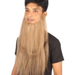 HPO Adult Men's Southern Fake Long Beard Set (Brown) 29 HPO Adult Men's Southern Fake Long Beard Set (Brown)