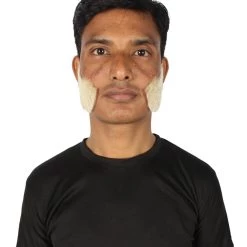 HPO Adult Men's Fake Mutton Chops Side Burns (White)