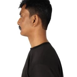 HPO Adult Men's Fake Lampshade Mustache (Natural Black)