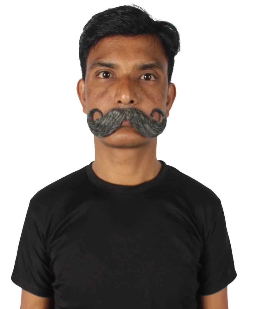 HPO Men's Imperial Mustache | Human Facial Hair | Multiple Color Options 10 HPO Men's Imperial Mustache | Human Facial Hair | Multiple Color Options