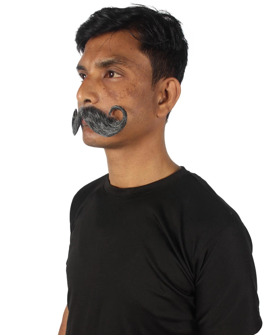 HPO Men's Imperial Mustache | Human Facial Hair | Multiple Color Options 11 HPO Men's Imperial Mustache | Human Facial Hair | Multiple Color Options
