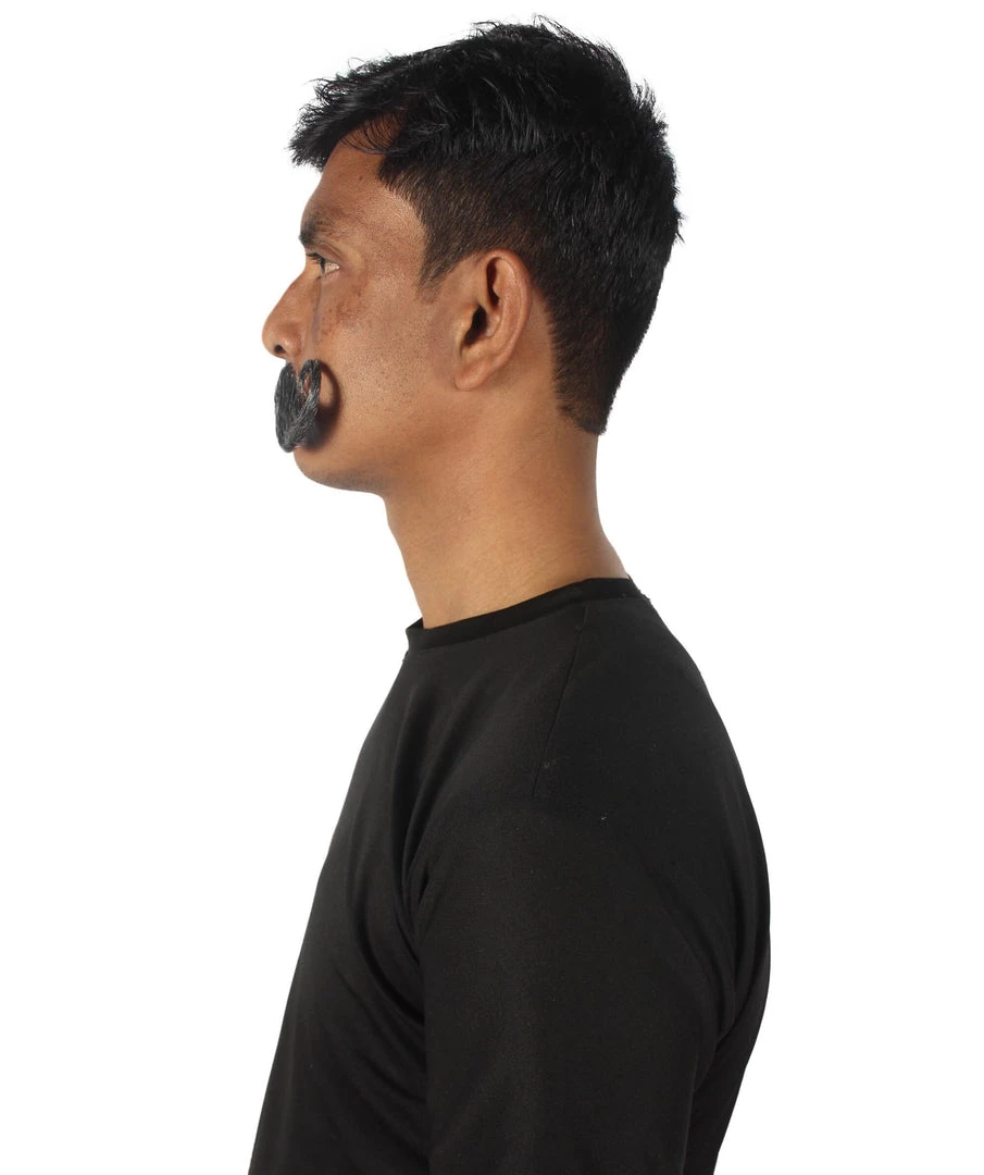 HPO Men's Imperial Mustache | Human Facial Hair | Multiple Color Options 12 HPO Men's Imperial Mustache | Human Facial Hair | Multiple Color Options