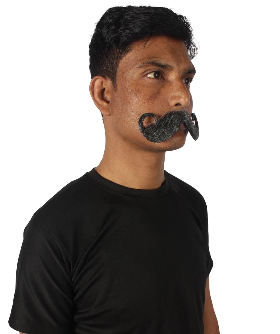 HPO Men's Imperial Mustache | Human Facial Hair | Multiple Color Options 14 HPO Men's Imperial Mustache | Human Facial Hair | Multiple Color Options