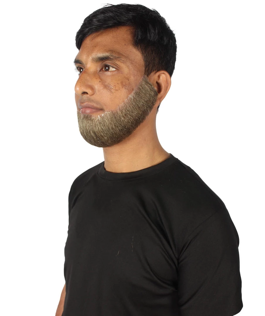 HPO Men's Spade Synthetic Hair Full Beard | Facial Hair | Mixed Grey Brown 20 HPO Men's Spade Synthetic Hair Full Beard | Facial Hair | Mixed Grey Brown