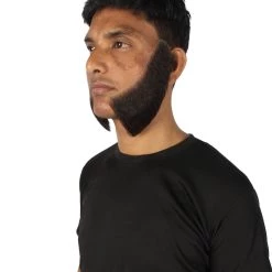 HPO Men's Mutton Chops Side Burns | Human Facial Hair | Black Color