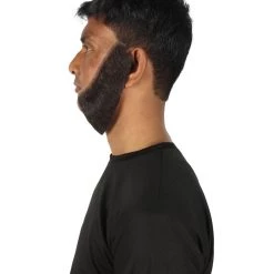 HPO Men's Mutton Chops Side Burns | Human Facial Hair | Black Color