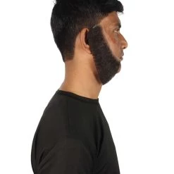 HPO Men's Mutton Chops Side Burns | Human Facial Hair | Black Color