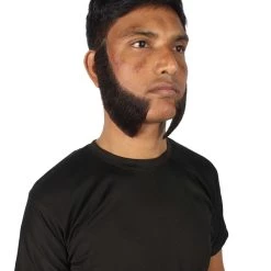 HPO Men's Mutton Chops Side Burns | Human Facial Hair | Black Color