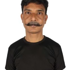 HPO Adult Men's Fake Human Hair Western Doc Mustache | Multiple Color Options