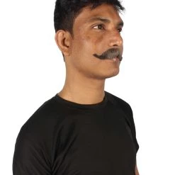 HPO Adult Men's Fake Human Hair Western Doc Mustache | Multiple Color Options 14 HPO Adult Men's Fake Human Hair Western Doc Mustache | Multiple Color Options