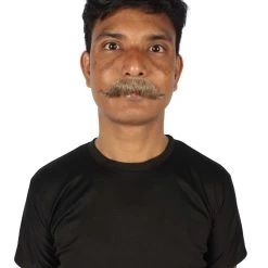 HPO Adult Men's Fake Human Hair Western Doc Mustache | Multiple Color Options 15 HPO Adult Men's Fake Human Hair Western Doc Mustache | Multiple Color Options