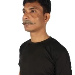 HPO Adult Men's Fake Human Hair Western Doc Mustache | Multiple Color Options 16 HPO Adult Men's Fake Human Hair Western Doc Mustache | Multiple Color Options