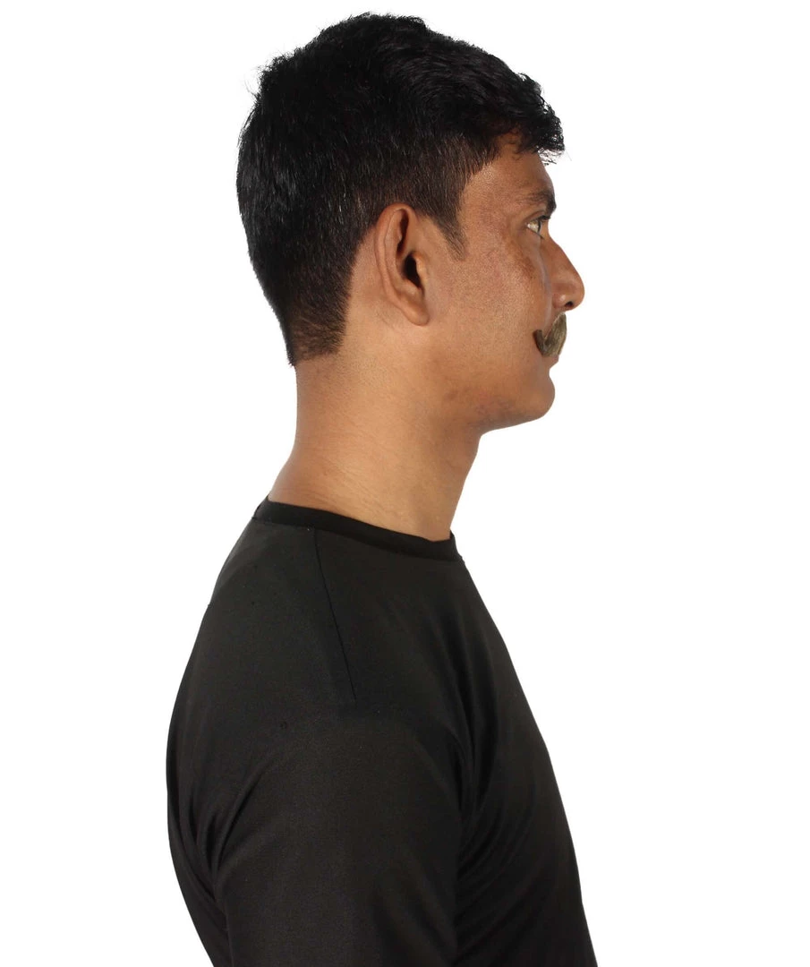 HPO Adult Men's Fake Human Hair Western Doc Mustache | Multiple Color Options 9 HPO Adult Men's Fake Human Hair Western Doc Mustache | Multiple Color Options