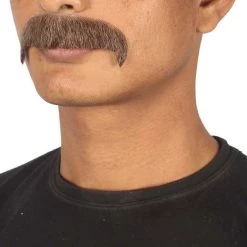 HPO Adult Men's Fake Human Hair Zappa Mustache | Multiple Colors 16 HPO Adult Men's Fake Human Hair Zappa Mustache | Multiple Colors