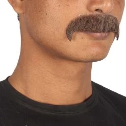 HPO Adult Men's Fake Human Hair Zappa Mustache | Multiple Colors 19 HPO Adult Men's Fake Human Hair Zappa Mustache | Multiple Colors