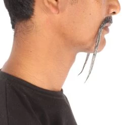 HPO Adult Men's Fu Manchu Fake Human Hair Mustache 28 HPO Adult Men's Fu Manchu Fake Human Hair Mustache