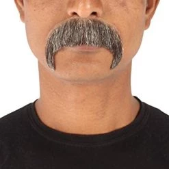 HPO Adult Men's Horseshoe Fake Human Hair Mustache | Facial Hair Multiple Colors Options