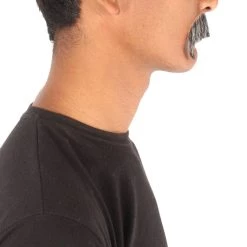 HPO Adult Men's Horseshoe Fake Human Hair Mustache | Facial Hair Multiple Colors Options