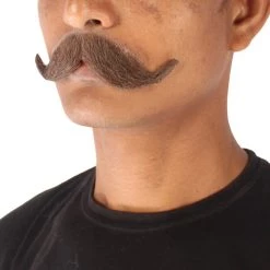 HPO Adult Men's Fake Imperial Human Hair Mustache | Multiple Color Options 16 HPO Adult Men's Fake Imperial Human Hair Mustache | Multiple Color Options