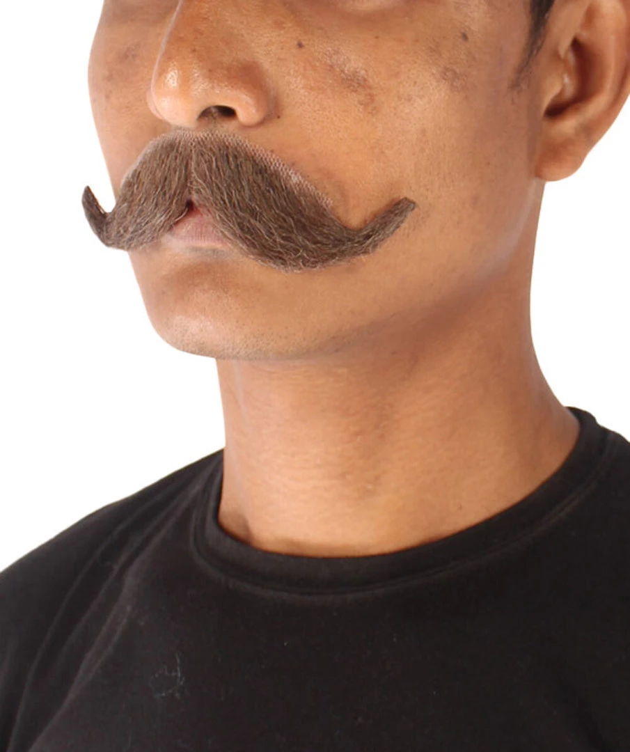 HPO Adult Men's Fake Imperial Human Hair Mustache | Multiple Color Options 2 HPO Adult Men's Fake Imperial Human Hair Mustache | Multiple Color Options