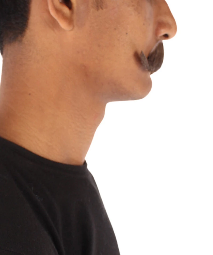 HPO Adult Men's Fake Imperial Human Hair Mustache | Multiple Color Options 4 HPO Adult Men's Fake Imperial Human Hair Mustache | Multiple Color Options