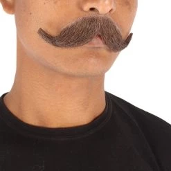 HPO Adult Men's Fake Imperial Human Hair Mustache | Multiple Color Options 19 HPO Adult Men's Fake Imperial Human Hair Mustache | Multiple Color Options