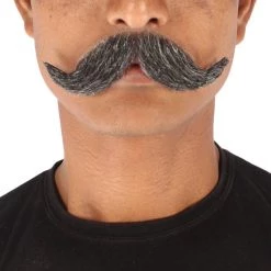HPO Adult Men's Fake Imperial Human Hair Mustache | Multiple Color Options 20 HPO Adult Men's Fake Imperial Human Hair Mustache | Multiple Color Options