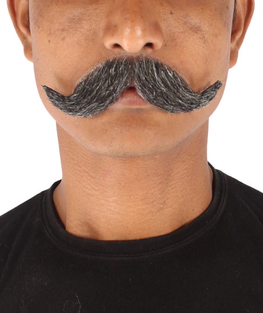 HPO Adult Men's Fake Imperial Human Hair Mustache | Multiple Color Options 6 HPO Adult Men's Fake Imperial Human Hair Mustache | Multiple Color Options
